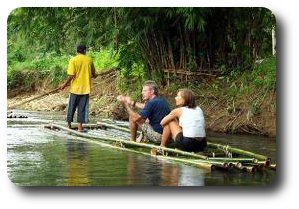 Bamboo Raft in Khaosok National Park
