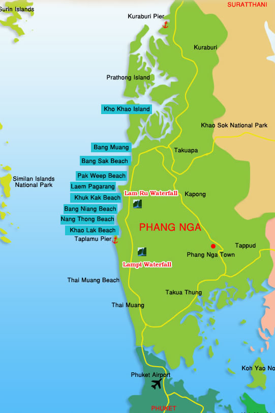  Khao Lak Map  Easy Day Thailand Tours