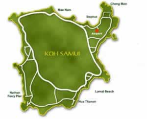 Map of Koh Samui