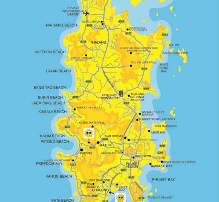 Map of Phuket Island
