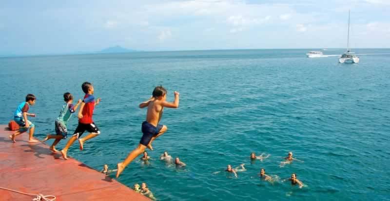 Krabi Sunset cruise - Kids having fun