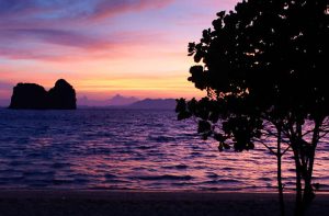 Sunset on Koh Ngai Island in Krabi, Thailand