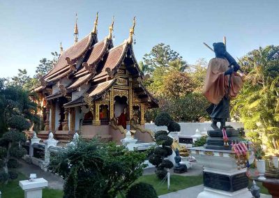 chiang mai,wiang kum kam-temple with buddha statue