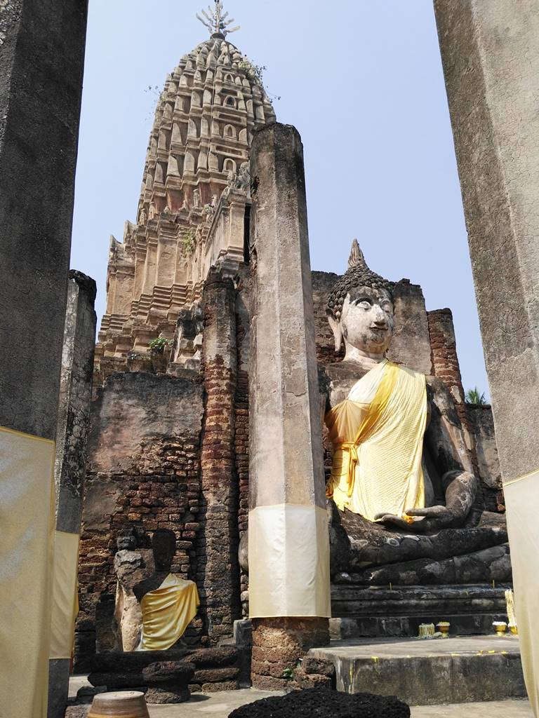 Si Satchanalai, historical park - khmer temple with buddha