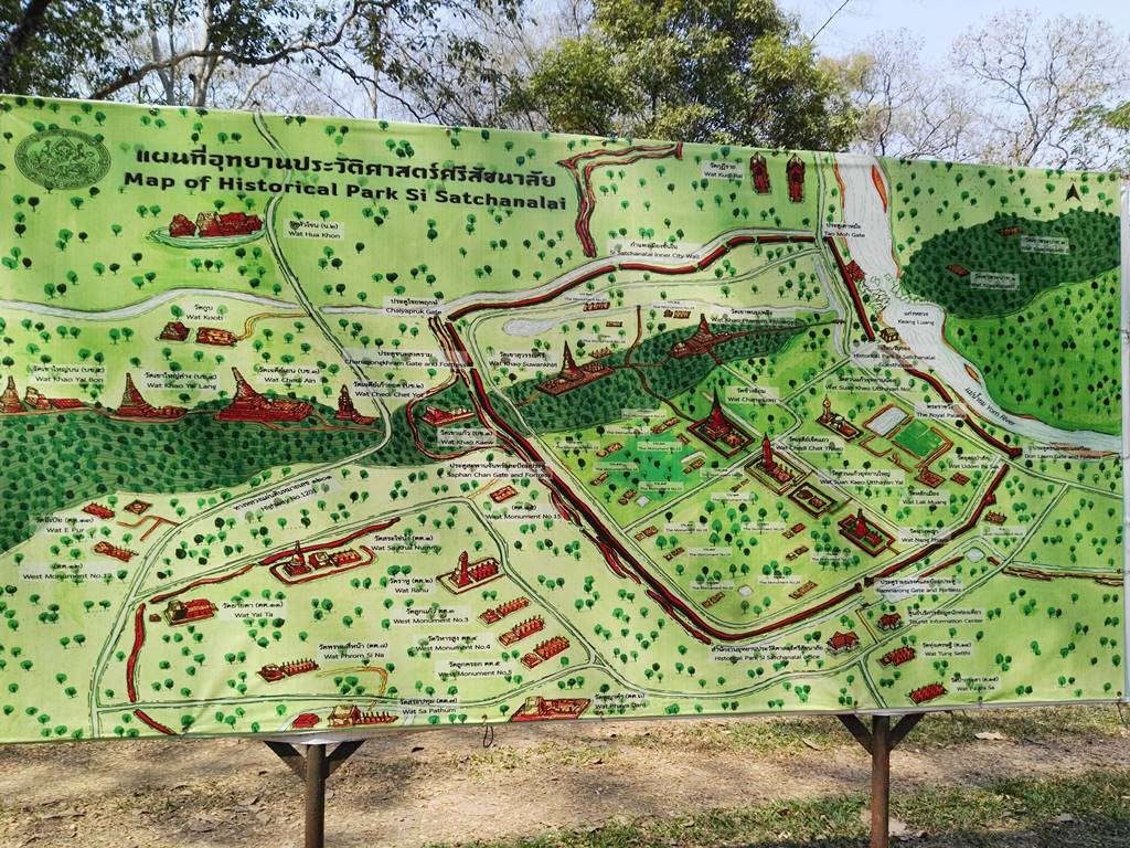 Si Satchanalai, historical park- map