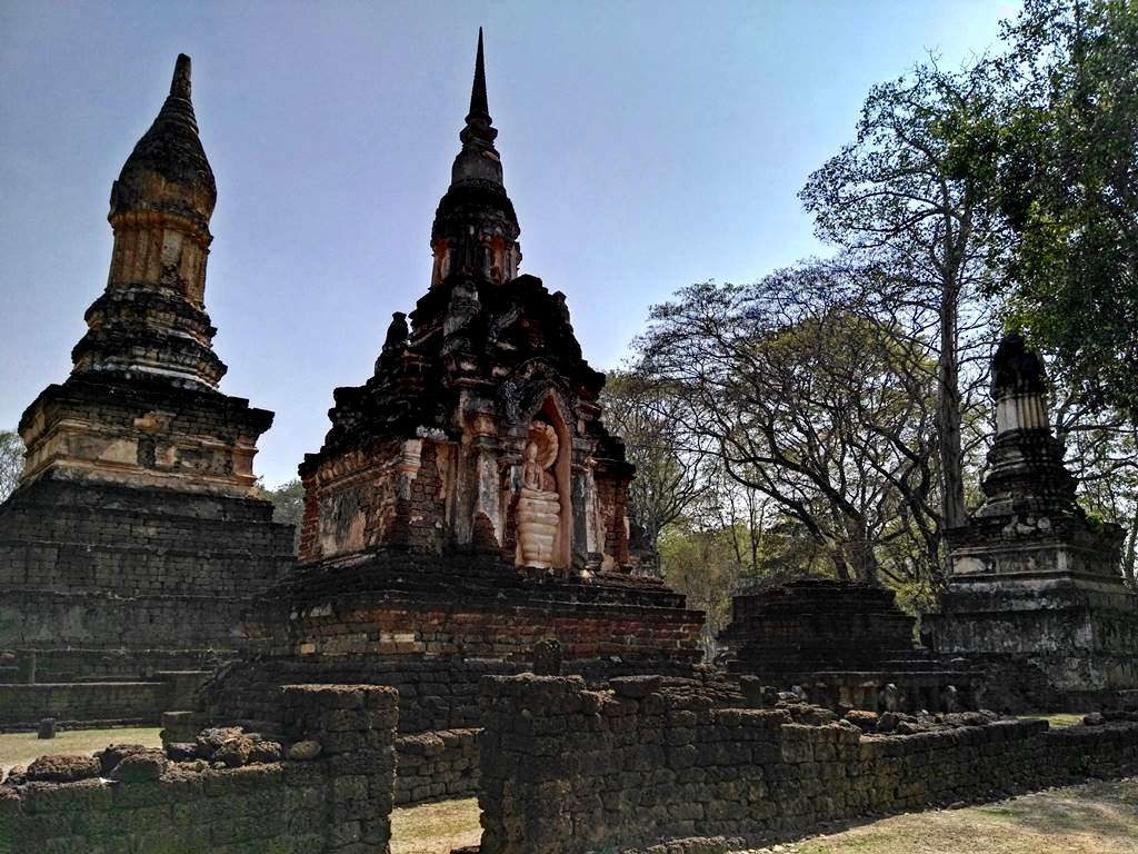 Si Satchanalai, historical park - wat suan kaeo uttayan yai with buddha statue