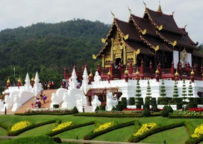 chiang mai, royal flora ratchaphruek - chiang mai, royal flora ratchaphruek - Ho Kham Royal Pavilion with garden